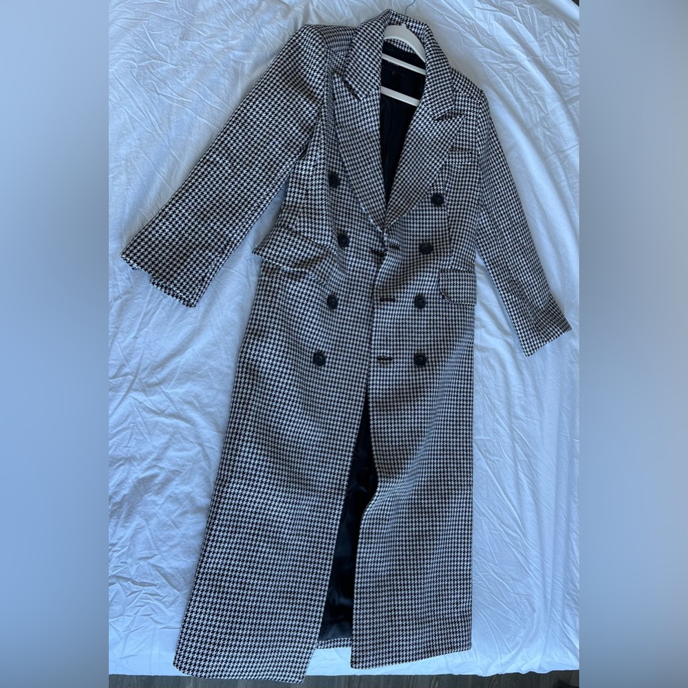 Houndstooth Pea Coat Small Peacoat